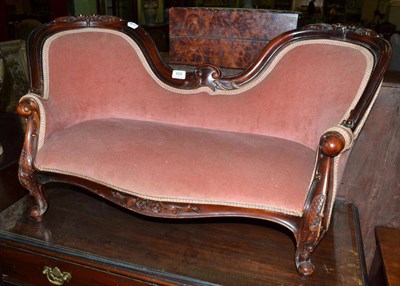 Lot 604 - A miniature/child's mahogany framed two seater settee