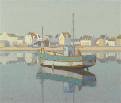 Lot 684 - Stanley Royle RBA, ARWA, ARCA (1888-1961)   "Quiberon Bay " Signed and dated 1959, oil on...