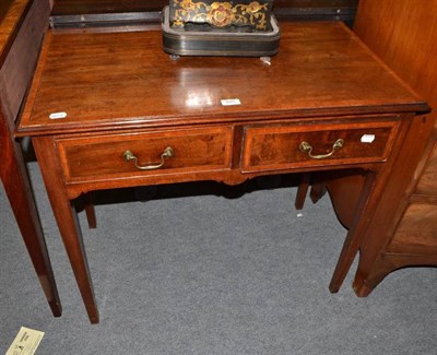 Lot 625 - A late Victorian mahogany two drawer side table