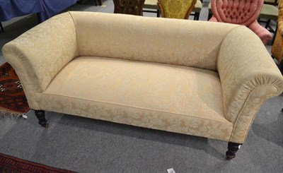 Lot 641 - Cream upholstered Victorian Chesterfield