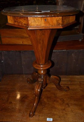 Lot 669 - Victorian chess top sewing table