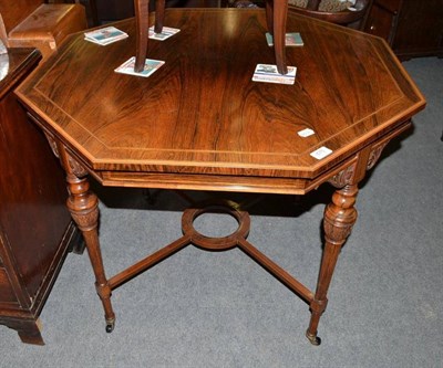 Lot 675 - A late 19th century rosewood centre table