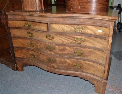 Lot 713 - Mahogany serpentine chest with alterations