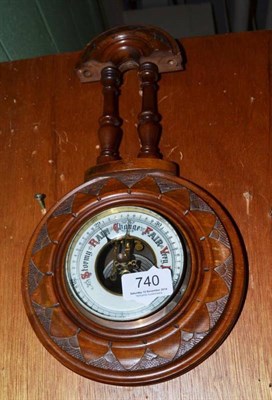 Lot 740 - Wheel barometer