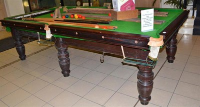 Lot 748 - Riley snooker table stamped 9244 F J Riley