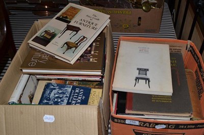 Lot 756 - Two boxes of furniture reference books