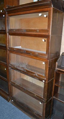 Lot 766 - Five height stacking glazed bookcase ";The Lebus Bookcase"