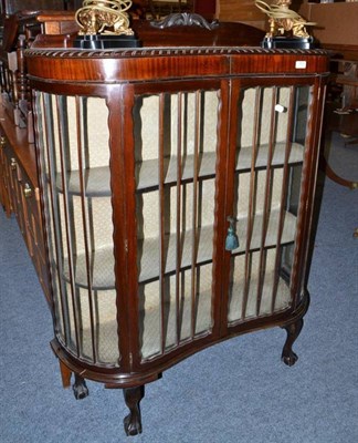 Lot 770 - Flamed mahogany glazed display cabinet