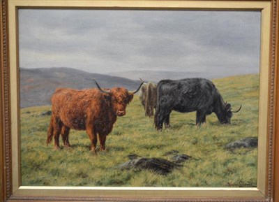 Lot 701 - Dixon Clark (fl.1870-1914)  "On the hills near Aberfeldy " Signed, inscribed verso, oil on...