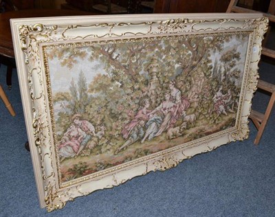 Lot 798 - Modern framed machine worked tapestry