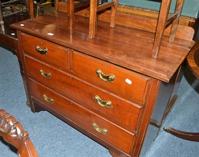 Lot 802 - A late Victorian dressing table and a 19th century mahogany fold-over tea table