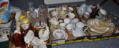 Lot 816 - A collection of decorative ceramics and glass including assorted teawares, glasses etc