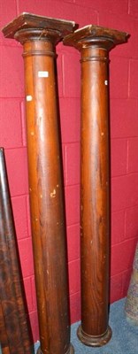 Lot 831 - Pair of pitch pine columns