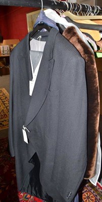 Lot 847 - Morning coat, trousers and waistcoat and a Whiteheads of Montpellier fur jacket