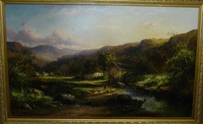 Lot 711 - Tom Seymour (1844-1904)  "A Hillside Village, Perthshire " Signed, inscribed and monogrammed verso