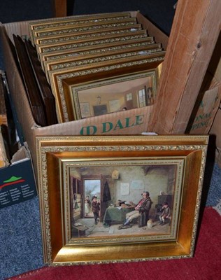 Lot 897 - A collection of modern oil paintings depicting scenes from times gone by