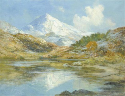 Lot 714 - J A Henderson Tarbet (c.1835-1937) A view of Ben Stack and surrounding mountains Signed, oil on...