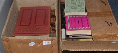 Lot 926 - Two boxes of Architecture books