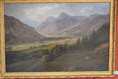 Lot 716 - William Mitchell of Maryport (1823-1900) "Westmorland, view in Great Langdale looking north "...