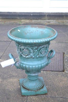 Lot 942 - A large cast metal campana urn