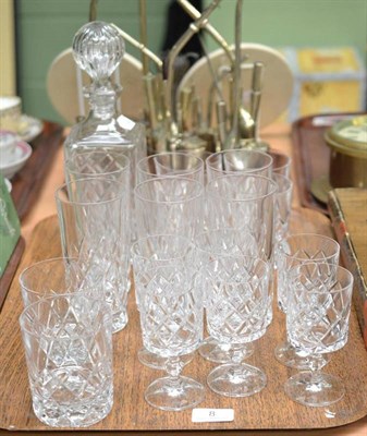 Lot 8 - A part suite of crystal glasses, probably Edinburgh, comprising six high balls, six tumblers,...