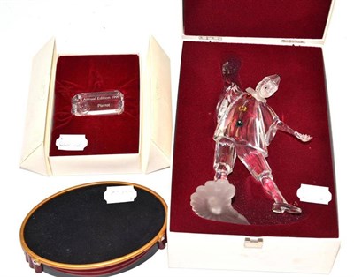 Lot 40 - Swarovski Masquerade Pierrot, with certificate, stand and title plaque