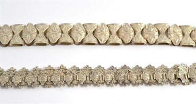 Lot 63 - Two Victorian silver belts