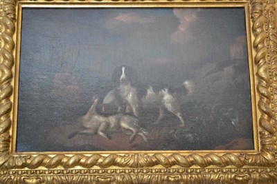 Lot 725 - Attributed to Adriaen Cornelisz Beeldemaker (c.1625-1709) Dutch Sporting dogs in a landscape with a