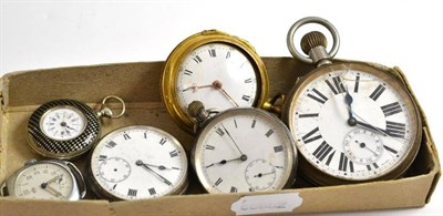 Lot 83 - George III gilt metal pair cased pocket watch and five other watches (6)