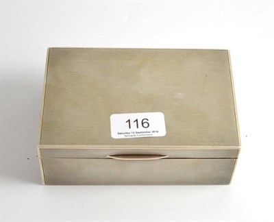Lot 116 - A silver cigarette box
