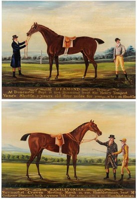 Lot 733 - English Provincial School (18th/19th century)  "Hambletonian, Newmarket Craven Meeting, March...