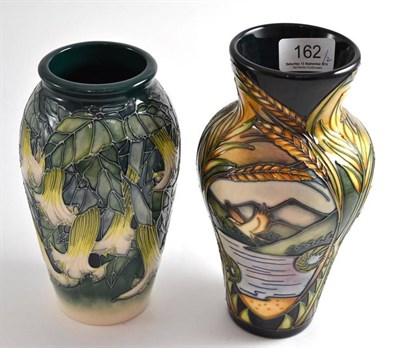 Lot 162 - Modern Moorcroft Angel's Trumpet vase and a modern Moorcroft trial vase (2)