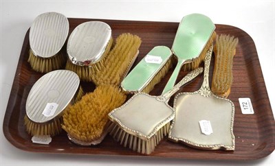 Lot 172 - A quantity of silver-mounted dressing table items