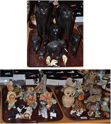 Lot 188 - Three trays of assorted animal figures and ornaments