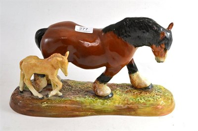 Lot 277 - A Royal Doulton group of a horse and foal