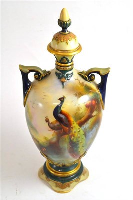 Lot 279 - A Worcester Hadleyware vase (a.f.)