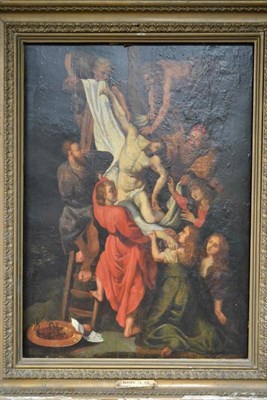 Lot 748 - After Peter Paul Rubens (17th century) The Deposition of Christ from the Cross  Oil on panel,...