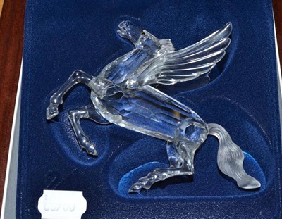 Lot 300 - Swarovski crystal Pegasus (1998), with plastic stand and certificate in case