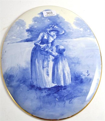 Lot 303 - Doulton Burslem ";Blue Children"; plaque