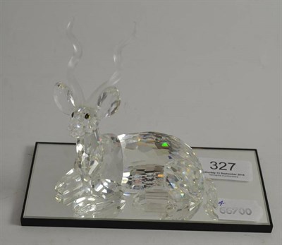 Lot 327 - Swarovski crystal ";Inspiration Africa"; 'The Kudu', 1994, in case, with certificate