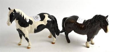 Lot 328 - Beswick Pinto horse and a Beswick Shetland pony