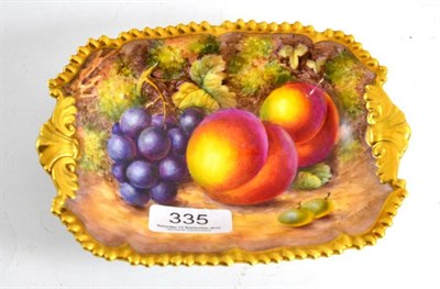 Lot 335 - A Royal Worcester fruit painted dish by Freeman