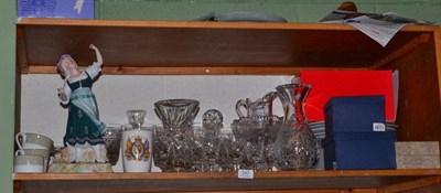 Lot 343 - Royal Brierley cut glass, collector's plates, Royal Doulton tea set, etc