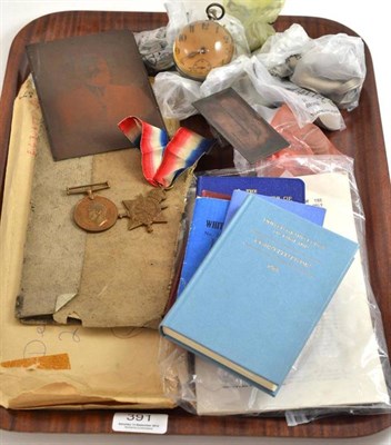 Lot 391 - First World War medal and a Special Constabulary medal, Freemasonry books, deeds, coins, copper...