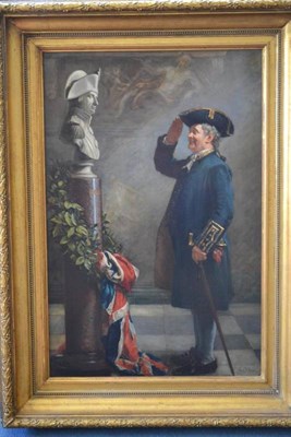 Lot 760 - Albert William Holden (Professor) (1848-1932)  "Saluting the Admiral " Signed, indistinctly...