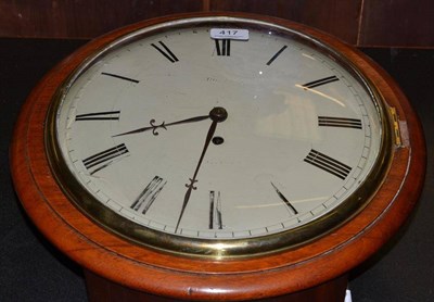 Lot 417 - A mahogany wall timepiece