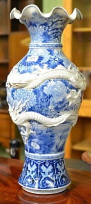 Lot 420 - Late 19th century Chinese blue and white vase