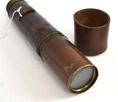 Lot 431 - A three drawer brass cased sporting telescope