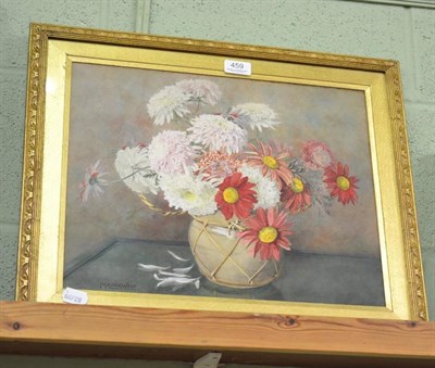 Lot 459 - Mauda West, Still life of flowers, signed, watercolour