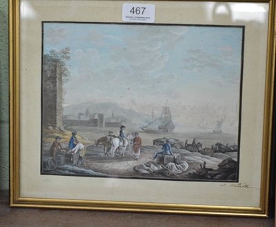 Lot 467 - A signed watercolour, coastal scene